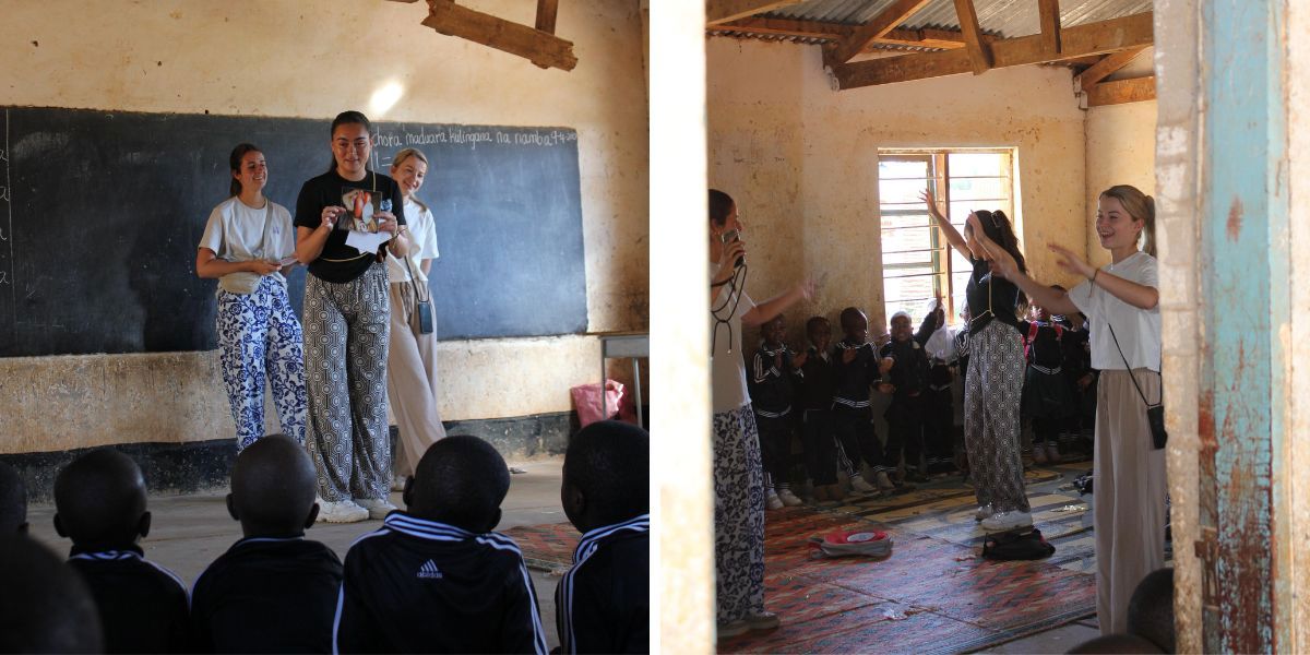 In de klas aan het werk op een schooltje in Iringa Tanzania op het mooie onderwijs project