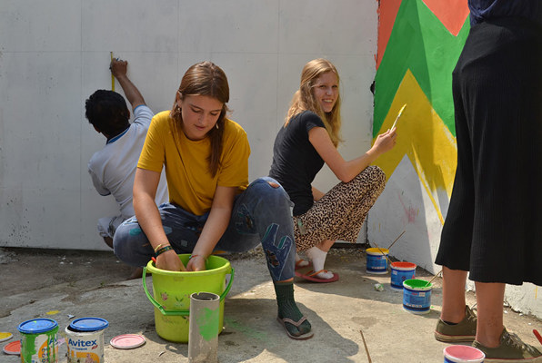 Java en Bali jongerenreis schilder project 